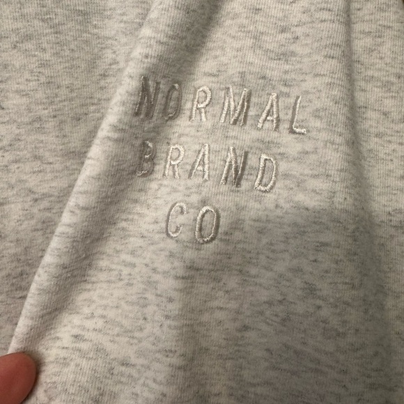 The Normal Brand Puremeso Duke Bomber Jacket Light Gray Navy Accents Size XL - Picture 7 of 10